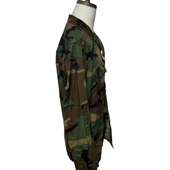 US Military Jacket Mens Medium X-Long Woodland Camo Combat Field NWT - Picture 4 of 9